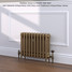 CI-SH450-10-MET-PALE-GOLD-LS01 - Shelbourne 3 Column Victorian Cast Iron Radiator H450mm x W393mm CI-SH450-10-MET-PALE-GOLD-LS01 - Shelbourne 3 Column Victorian Cast Iron Radiator H450mm x W393mm
